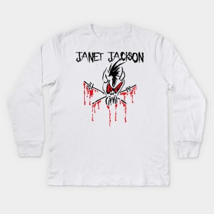 headbang janet j Kids Long Sleeve T-Shirt